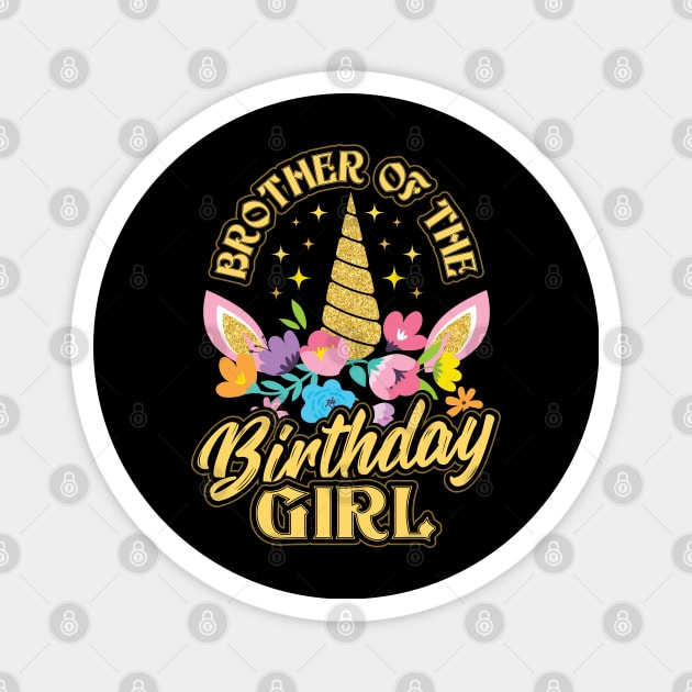Brother of the Birthday Girl Unicorn Magnet by aneisha
